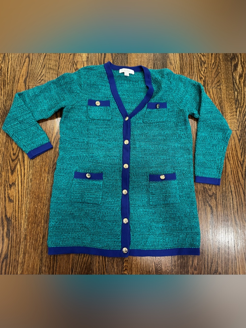 Lilly Pulitzer Green Tannery Cardigan Sweater Size Large